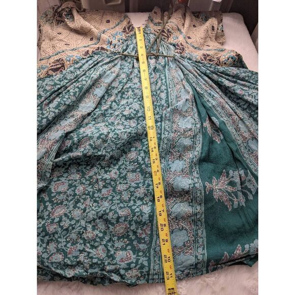 Free People Wild World Mini Dress Tapestry Boho Floral Paisley Kimono Sleeveless - Picture 8 of 9